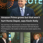 Reuters TV: Amazon Prime grows but that won’t hurt Home Depot